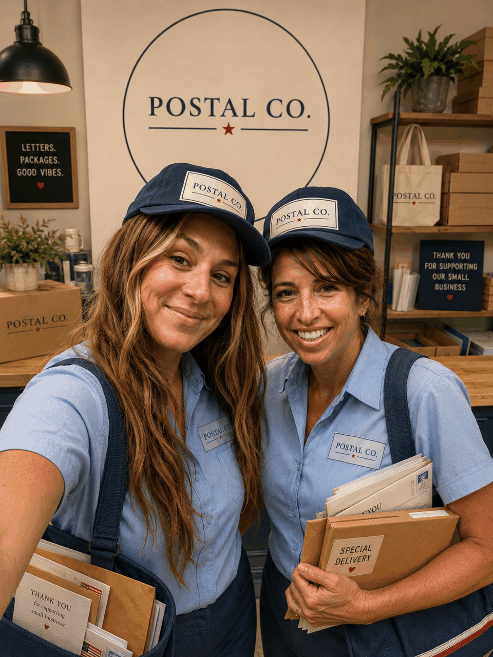 Postal Co. founders Angie McCanham and Kristi Morris at their store